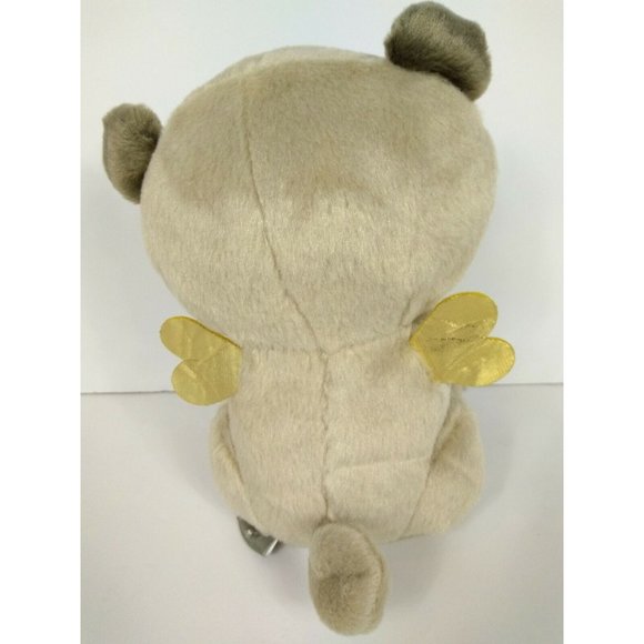 8” Cu-Pug Plush By Hallmark Cupid Dog Stuffed Animal Toy Valentines Day Pug Pup - Picture 6 of 9